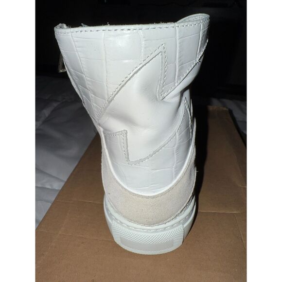 NIB Zadig & Voltaire High Flash Keith Leather Sneaker in White size 38 - Picture 6 of 11